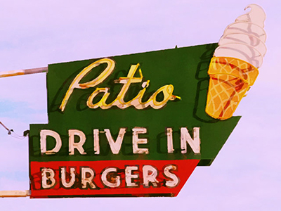 The Patio is a blast to the past. A retro drive-in diner for nostalgic Americana cuisine and a unique outdoor dining experience!